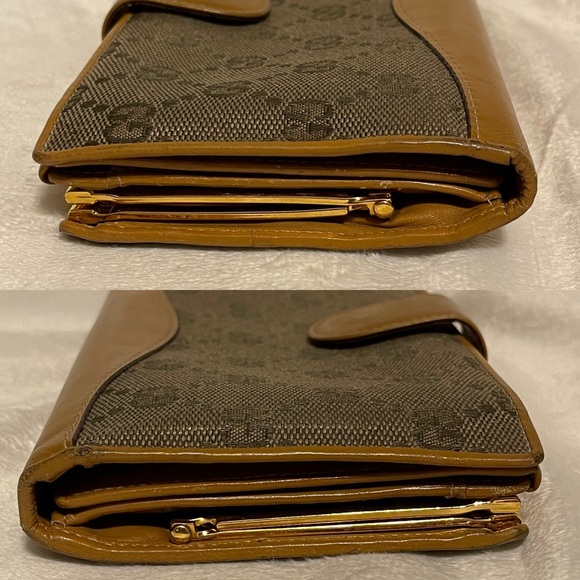 Authentic vintage Gucci wallet canvas & leather - Picture 11 of 16
